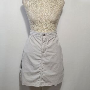 Patagonia Vtg Y2k Gorpcore Skort Technical Cargo Beige Hiking Mini Skirt. Sz 12